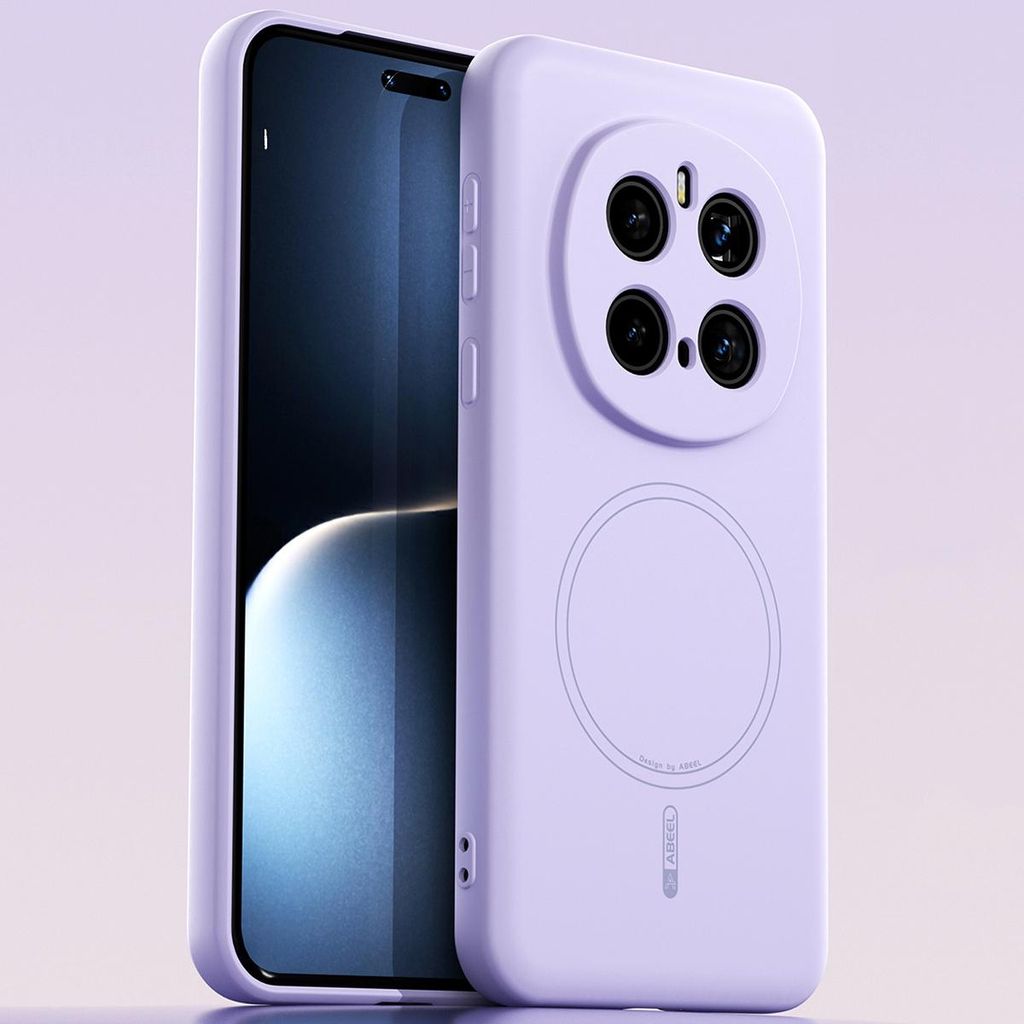 Magnetische Handyhülle für Honor Magic7, MagSafe kompatible, Flüssig Silikon Stoßfest Kratzfest Hülle Lila