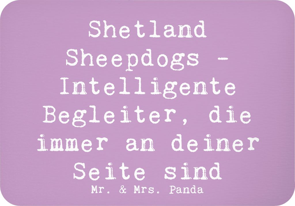 Mr. & Mrs. Panda Kühlschrankmagnet Spruch Shetland Sheepdog Freund - Lavendeltraum - Geschenk, treuer Begleiter, agiler Hund, büromagnet, Hundera...