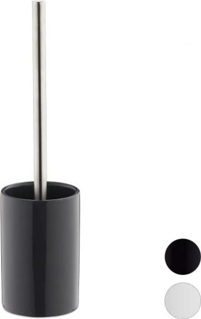 Brosse de toilette en céramique blanche au design épuré et moderne