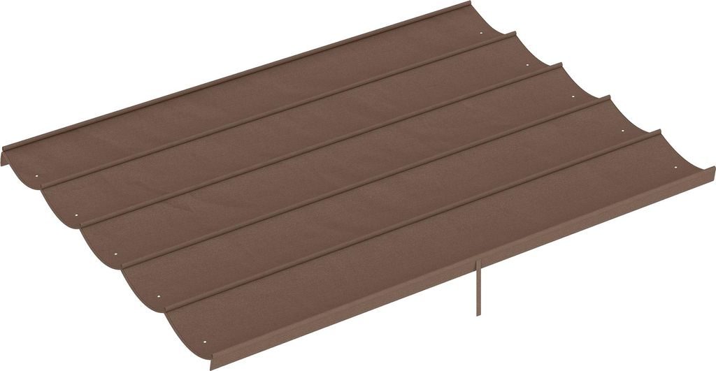Ersatzdach für 4 x 3 m Pergola, einziehbar, mit Regenabflusslöchern, wetterfest, Polyester, Kaffee