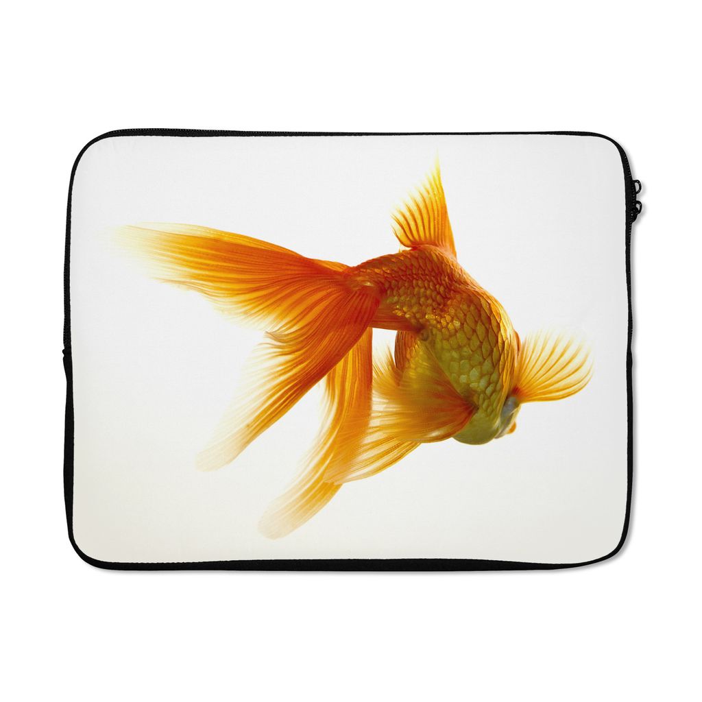 MuchoWow Laptop Hülle 15 Zoll Goldfisch - Meerestiere - Weiß Laptoptasche - Laptoptasche - Sleeve - Rundum-Schutz