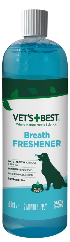 Vets Best, refrescante para el aliento de perros, 500 ml Imagen del producto 