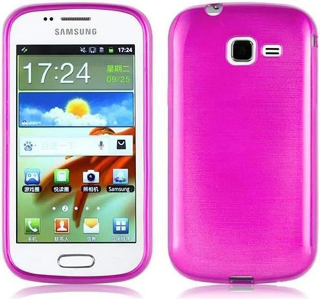 Custodia Rosa Cadorabo per Galaxy Trend - Morbido TPU Effetto Seta Cover