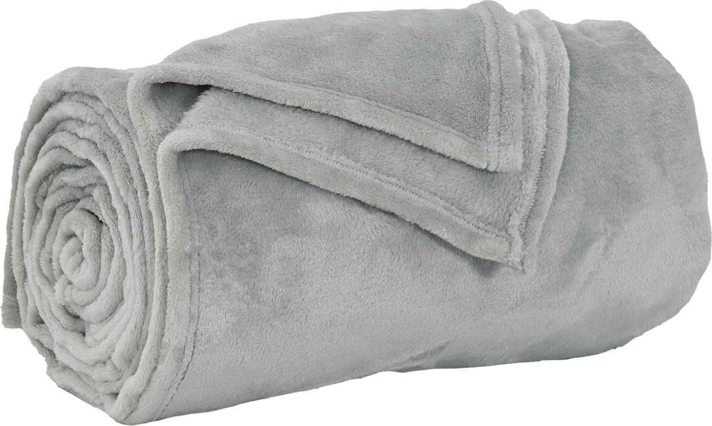 vidaXL Überwurfdecke Grau 130 x 150 cm Fleece