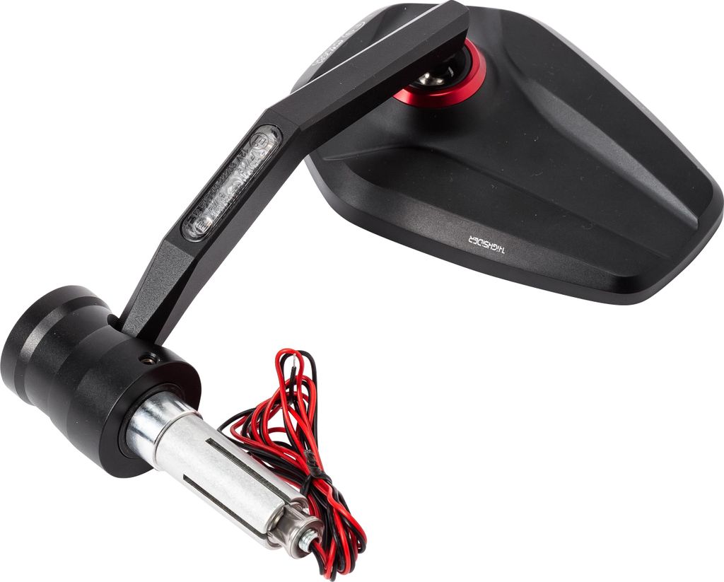 Highsider Lenkerendenspiegel/Blinker 12-21mm POLO Schwarz Produktbild 