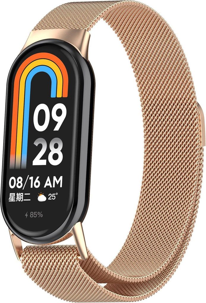 Eternico Elegance Milanese Armband für Xiaomi Smart Band 8 / 9 / 10 Roségold