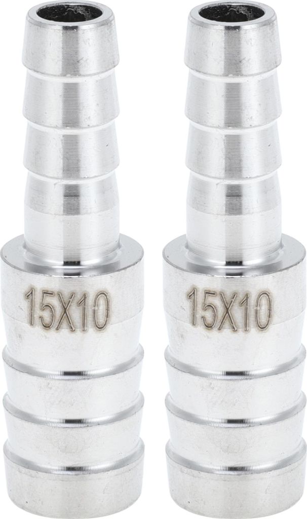 19/32"x25/64" Schlauchstutzen für Luft Wasser Öl Gas Kraftstoff Reduzierender Verbinder Muffe Barb Edelstahl 2 Stück