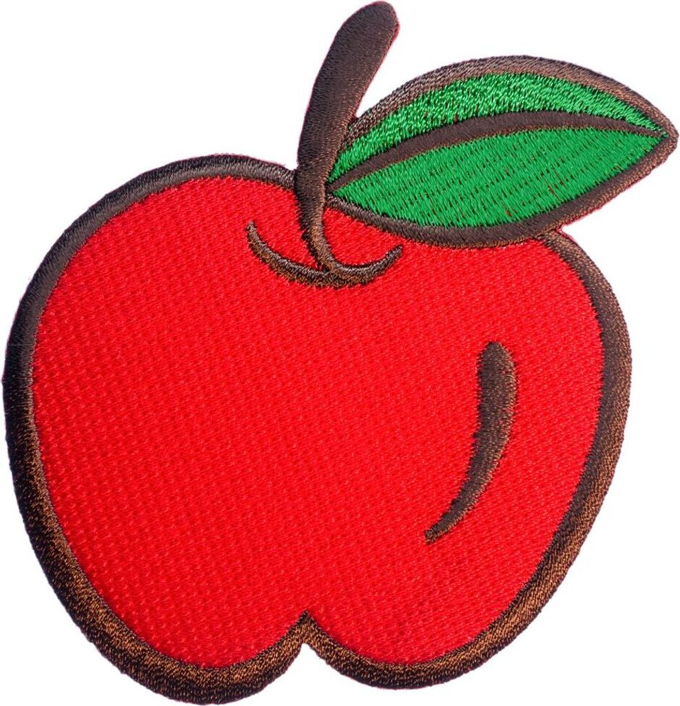 Apfel Bügelbild Aufnäher Aufbügler Miniblings Patch Frucht Obst Garten 9x9cm Rot