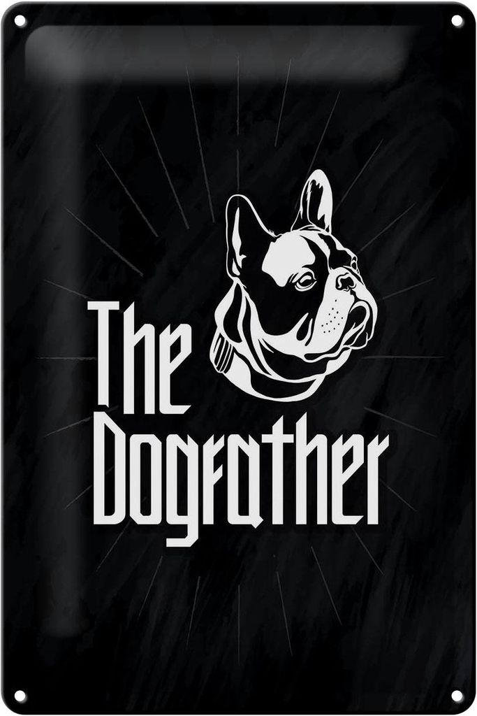 Blechschild Tiere Hund Dog The Dogfather 20x30cm Produktbild 