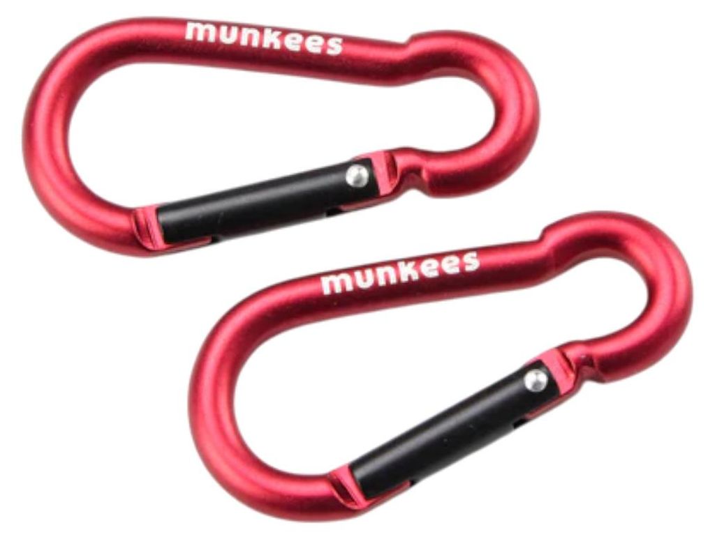 MUNKEES Karabiner Birnenform 2 Stück grün