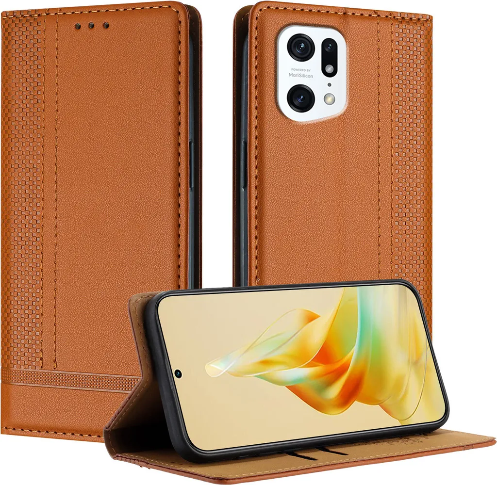 Recensione Custodia Pelle OPPO Find X5 Pro - Protezione Flip Marrone