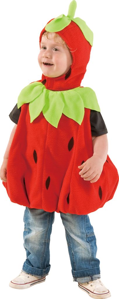 Baby Erdbeere-Oberteil mit Haube Produktbild 