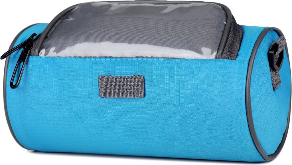 INF Wasserdichte Fahrradlenkertasche mit Touchscreen-Handyhalterung Blau