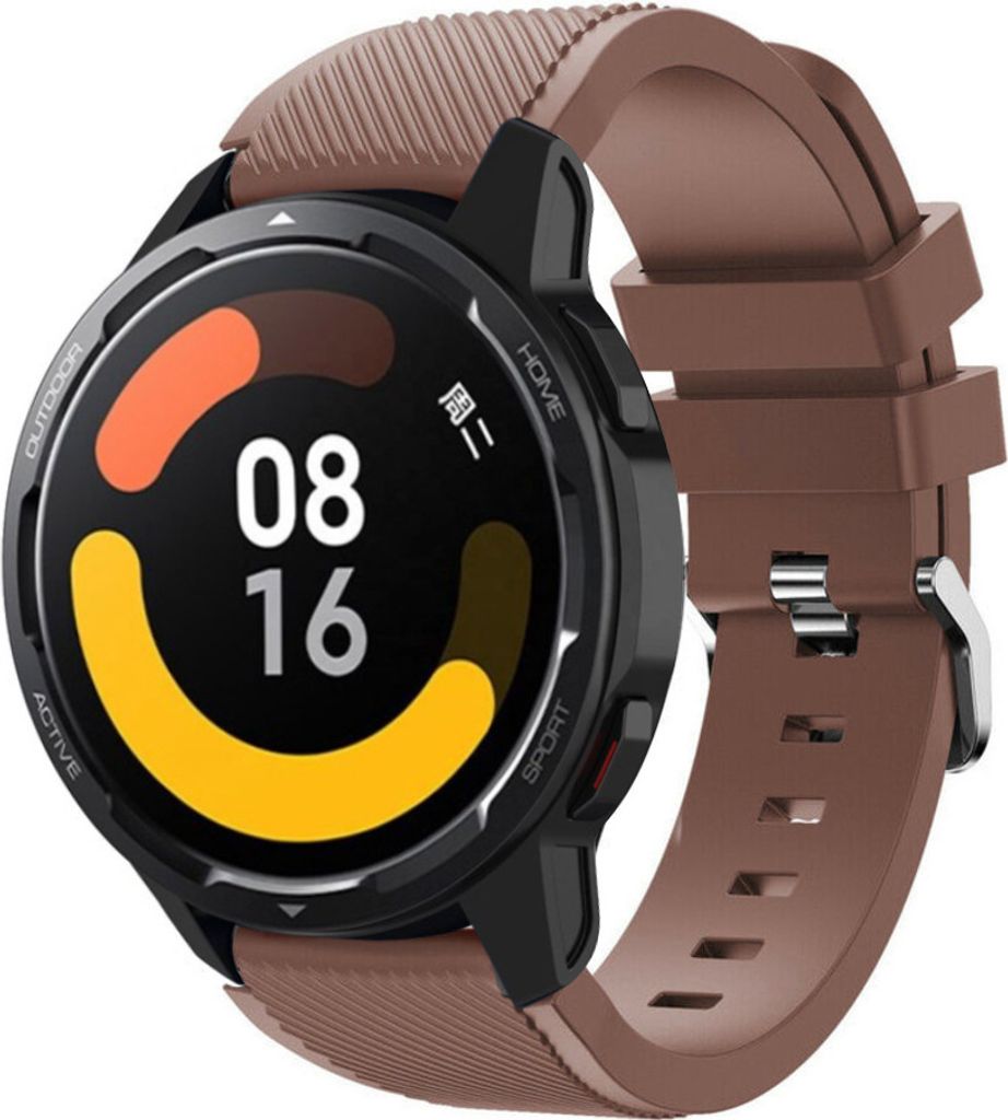 Strap-it Xiaomi Watch S1 Silikonarmband (Kaffeebraun)