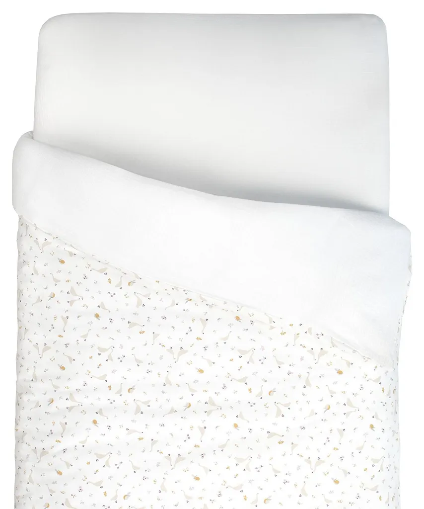 Housse de couette bébé anti-irritation Sidonia 80x120 cm Blanc Sevira