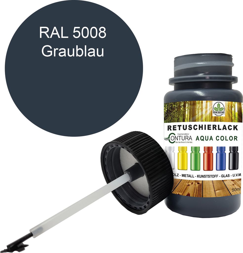 Reparaturlack Lackstift RAL Lack Pinselflasche 50ml. Farbe Produktbild 