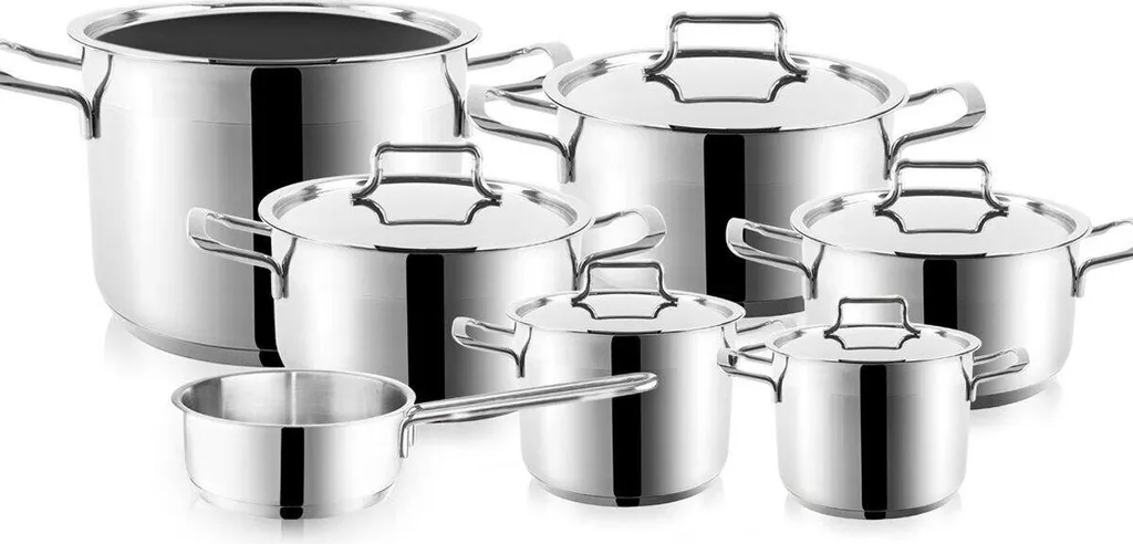 Regalo Ideale: Batteria Pentole Orion Anett 12 Pezzi Inox 18/10