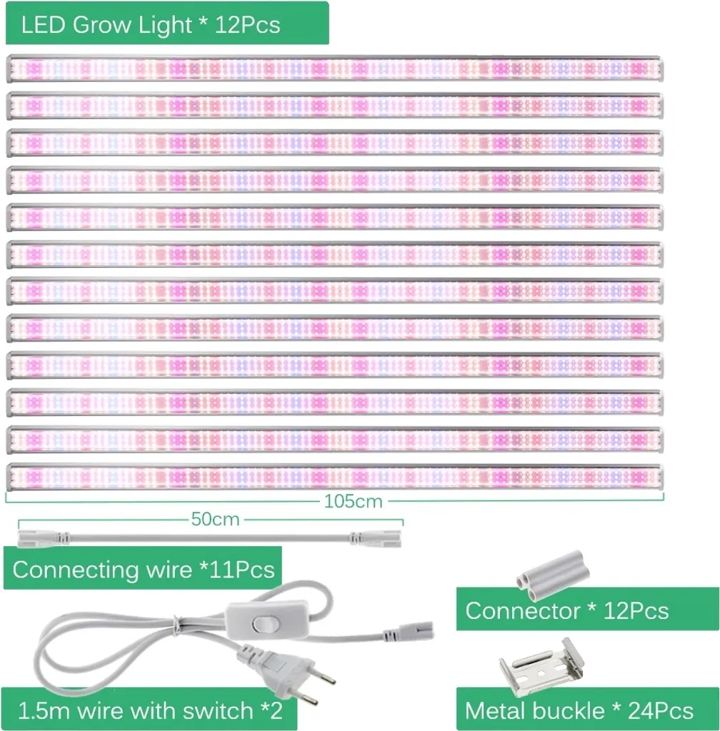 Rampe lumineuse LED plantes : sauvez vos cultures avec ce kit de 12