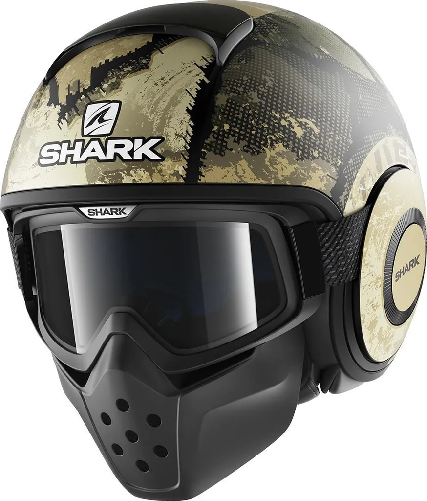 Casque jet Shark Evok Dragon Mat sable XS idéal pour trajets quotidiens