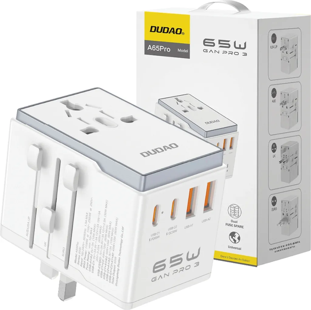 Dudao A65Pro 65W GaN Travel Charger: Sicurezza e Velocità per il Business
