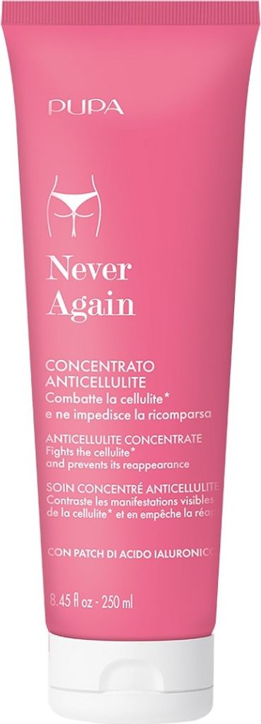 PUPA Milano Never Again Anti-cellulite Concentrate, Creme, Frauen, Anti-Zellulite, normale Haut, 250 ml, Tube