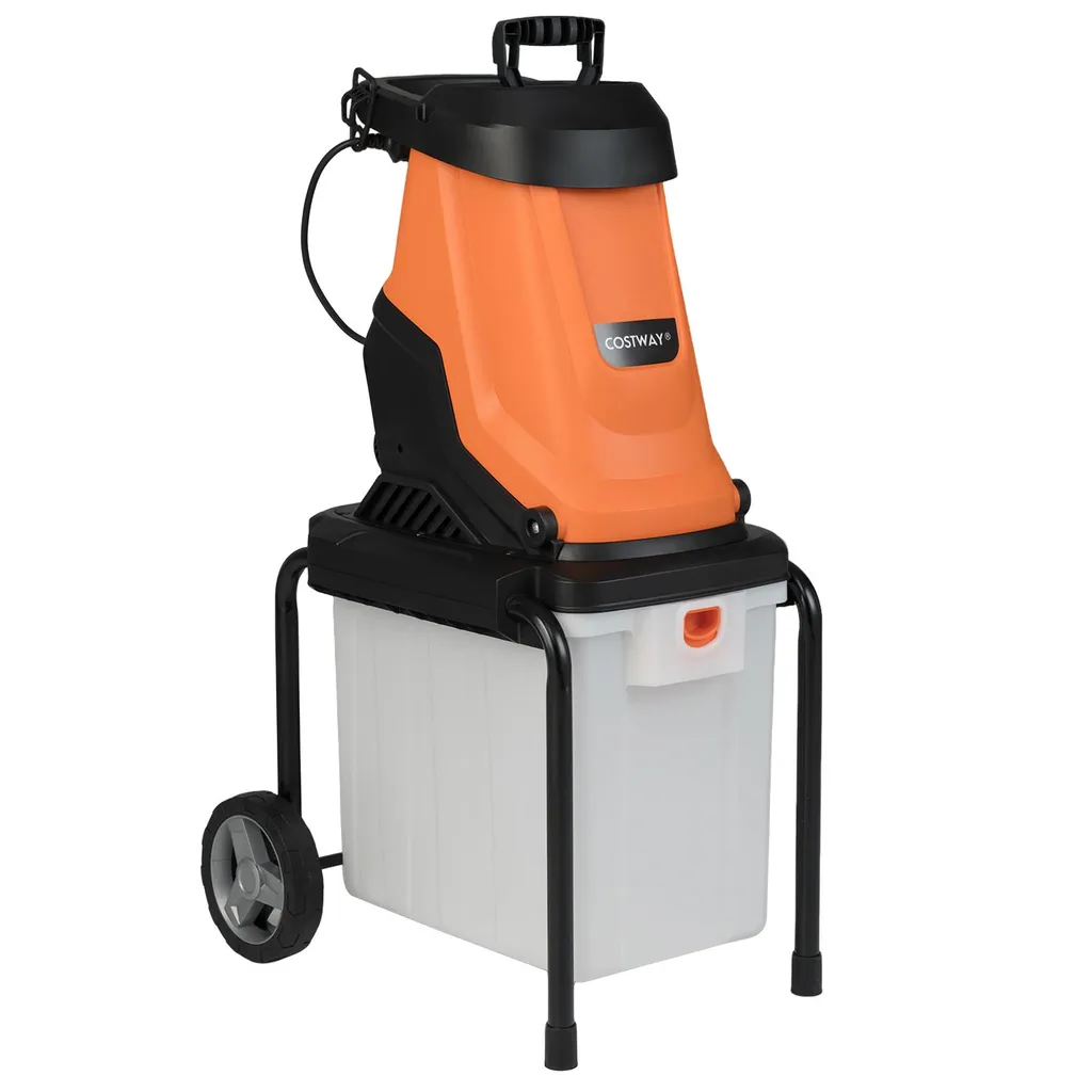 Broyeur de végétaux électrique à couteaux 2800W et bac collecteur 50L