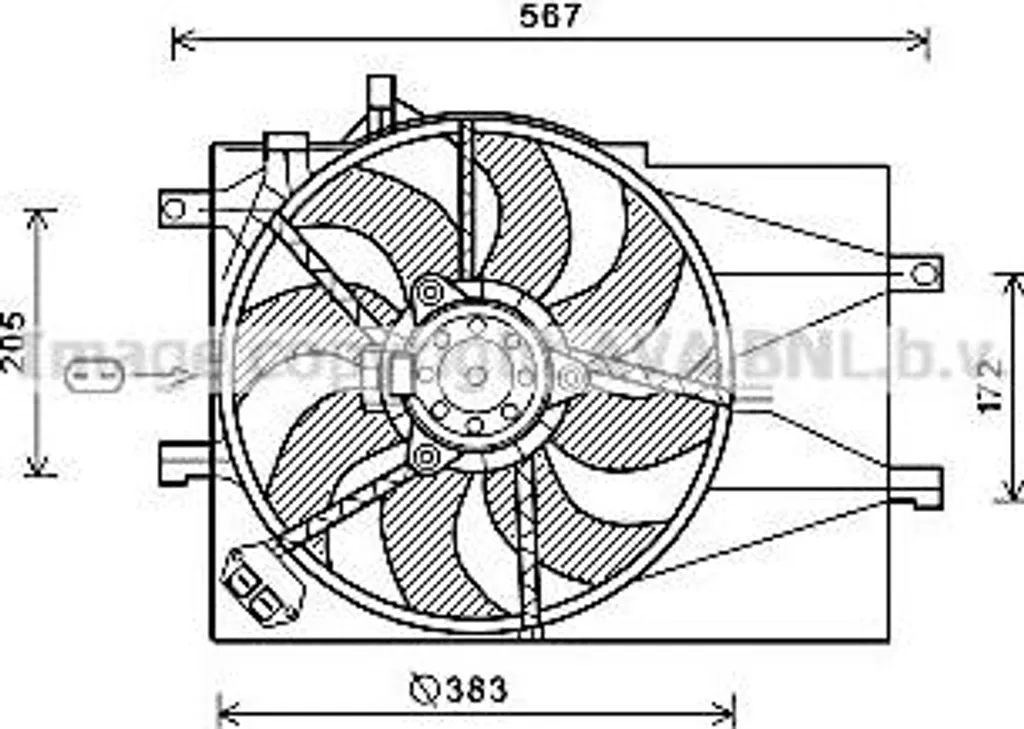Ventilateur AVA FT7598 OE 46826688 pour Fiat Palio et Siena