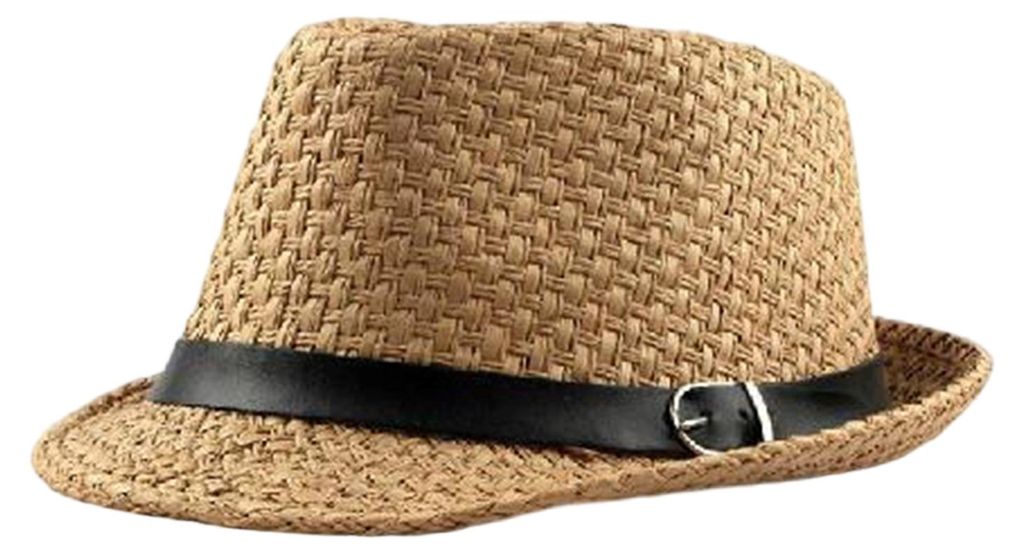 Atmungsaktiver Jazzhut mit Sonnenschutz, ideal für Strand und Sommer, mit Gürtel, vielseitiger Sonnenschutz, Strohhut für jeden Tag und Freizeit