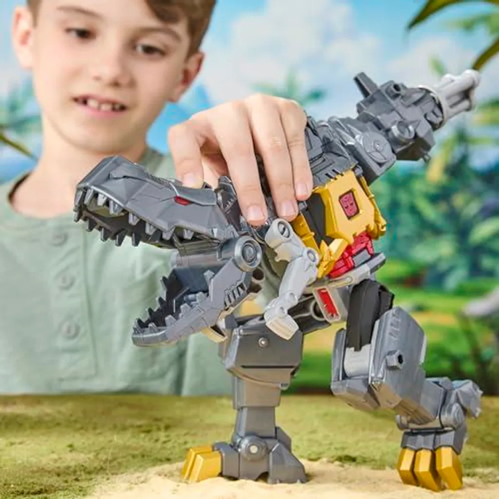 Transformers Grimlock Chomp & Battle - Action de Mâchoire et Robot 2-en-1