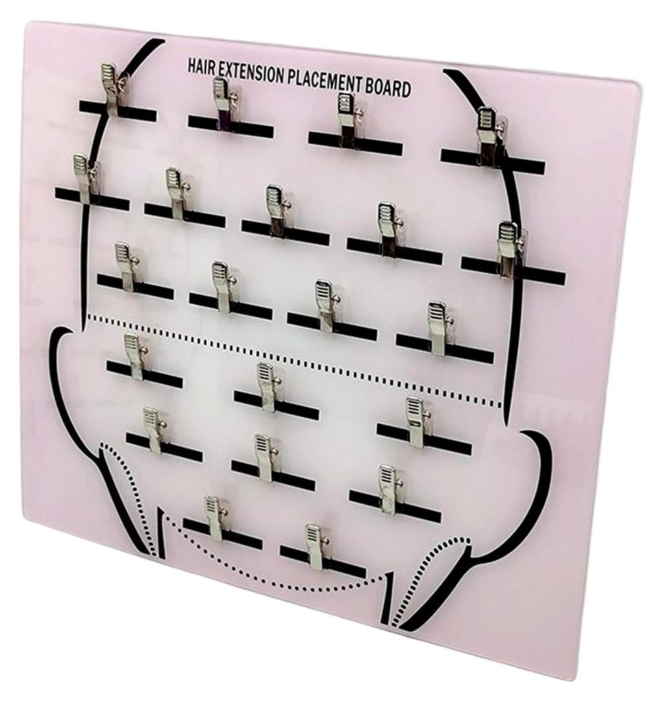 Halter für Haarverlängerungen – Acryl-Haartrenner | Halterbrett für Haarteile | Abteilungsplatte für Perücken | Haaraufhänger mit Clip für...
