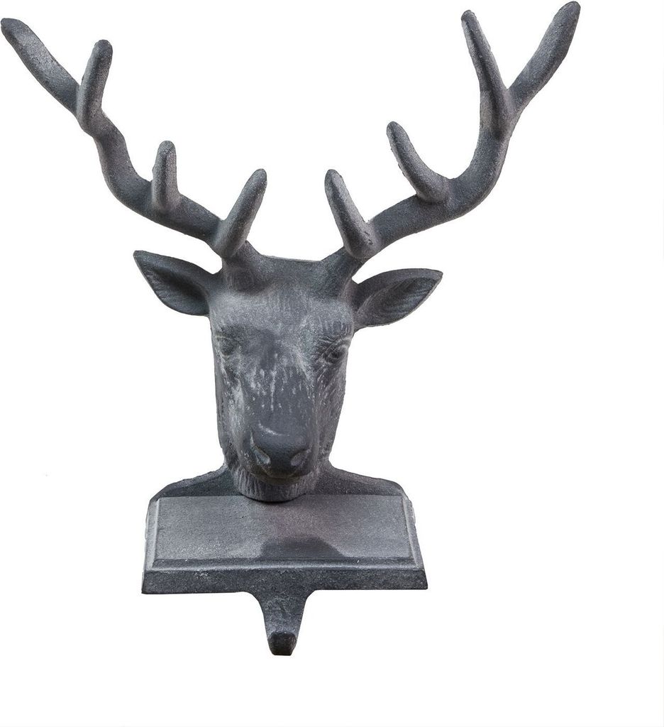 Gaderobenhaken Hirsch aus Gusseisen 22x21,5cm Standhaken Produktbild 