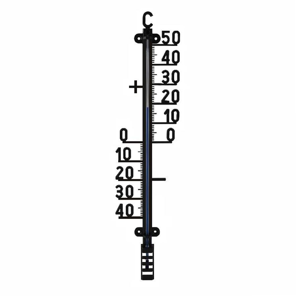 Wandthermometer aus Kunststoff - Schwarz
