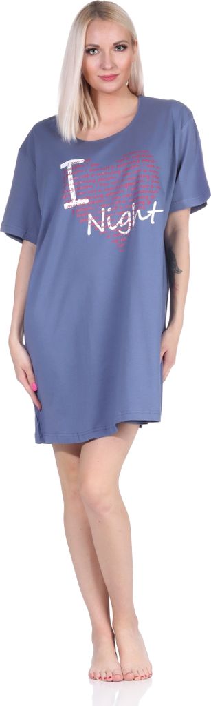 Damen 2er Pack kurzarm Nachthemd Schlafshirt in 2 tollen Designs ; Mix , 36