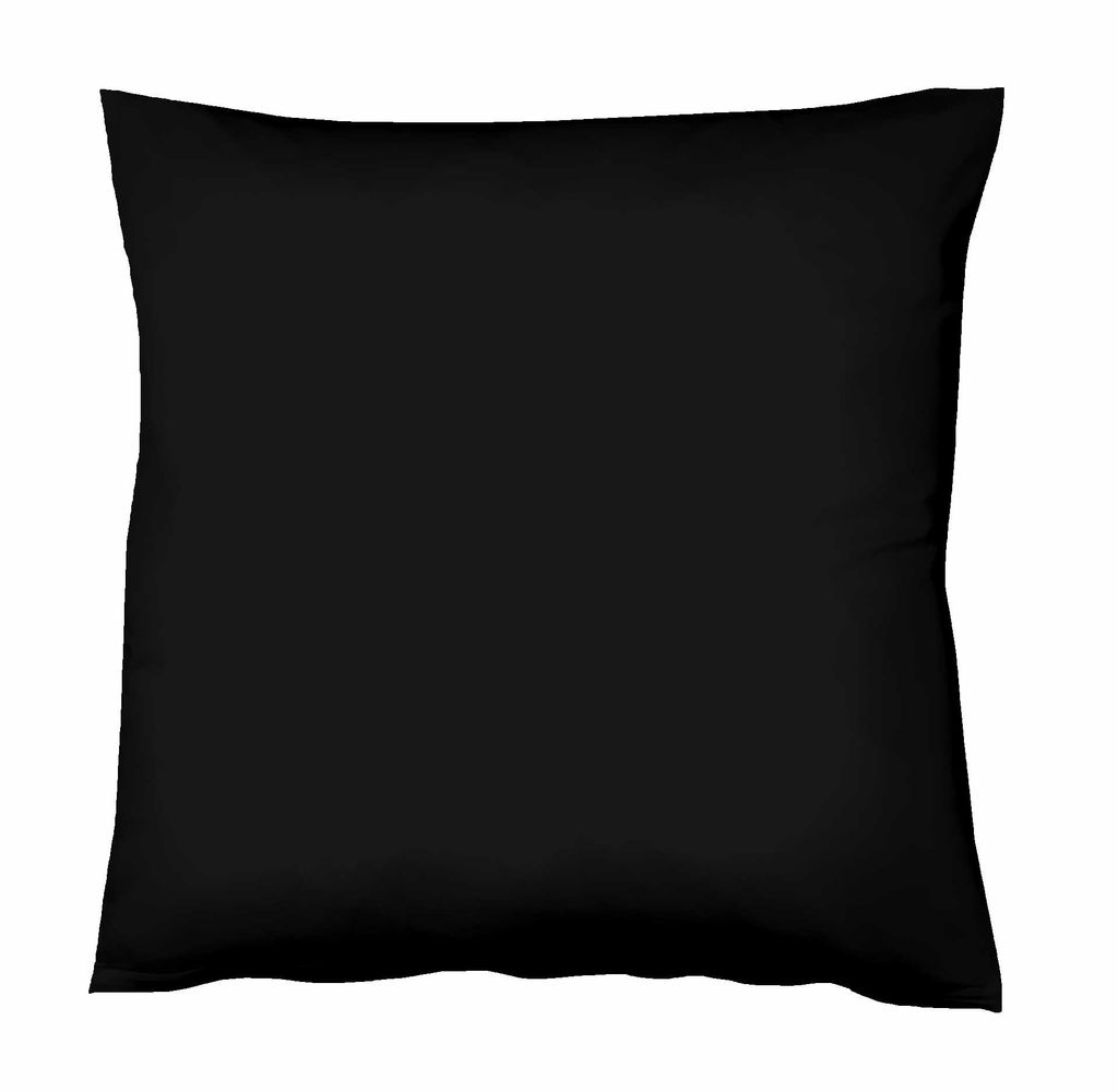 liebling Kissenhülle Interlock Jersey 80 x 80 cm, Farbe schwarz, Kissenbezug aus 100% Baumwolle, edler Glanz, waschbar 60 Grad