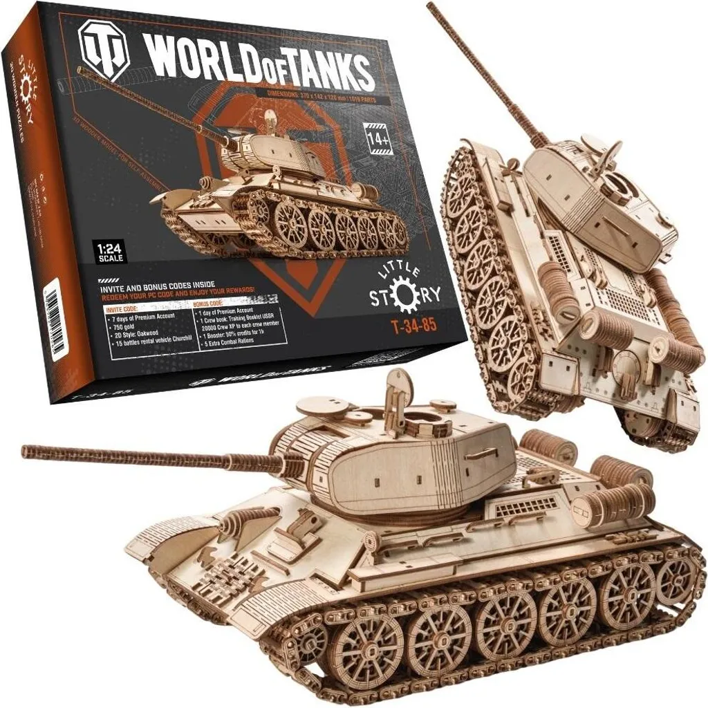 Idée Cadeau Homme : Casse-tête Bois 3D Tank T-34-85 pour Collectionneur