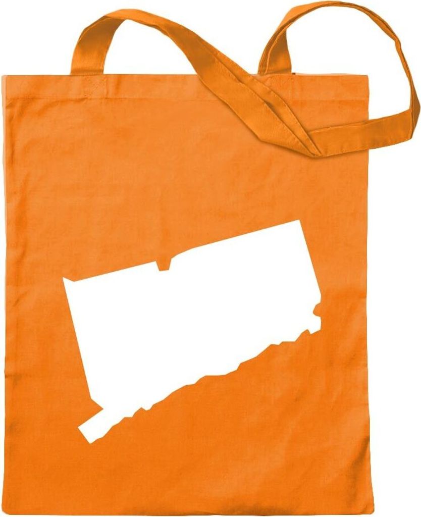 Kiwistar - Baumwolltasche - mandarin - USA - Connecticut Hartford - Tragetasche Stoffbeutel Umhängetasche Langer Henkel