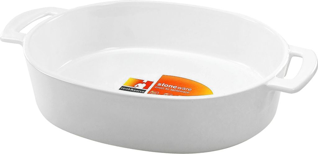CreaTable Auflaufform oval 37 cm TRUE SCALE aus Steinzeug / Auflaufformen / Backofenform / Ofenform