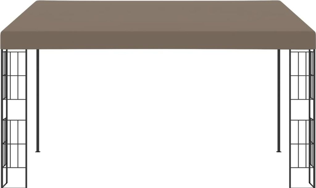 Cloris DesignMöbel Wand-Pavillon 4x3 m Taupe Stoff - Pavillons & Partyzelte DE390621