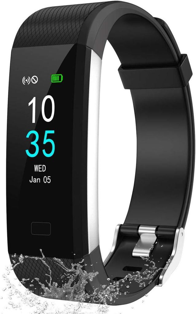 Fitness Armband mit Schrittzähler, Kalorien- und Aktivitätstracker, IP68 wasserdicht, Multisport-Modus, Schlafmonitor, Smartwatch Fitness Uhr