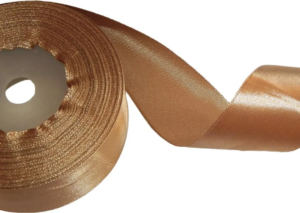 Nastro Raso Marrone Chiaro Oro 38mm x 32m - Spedizione Rapida