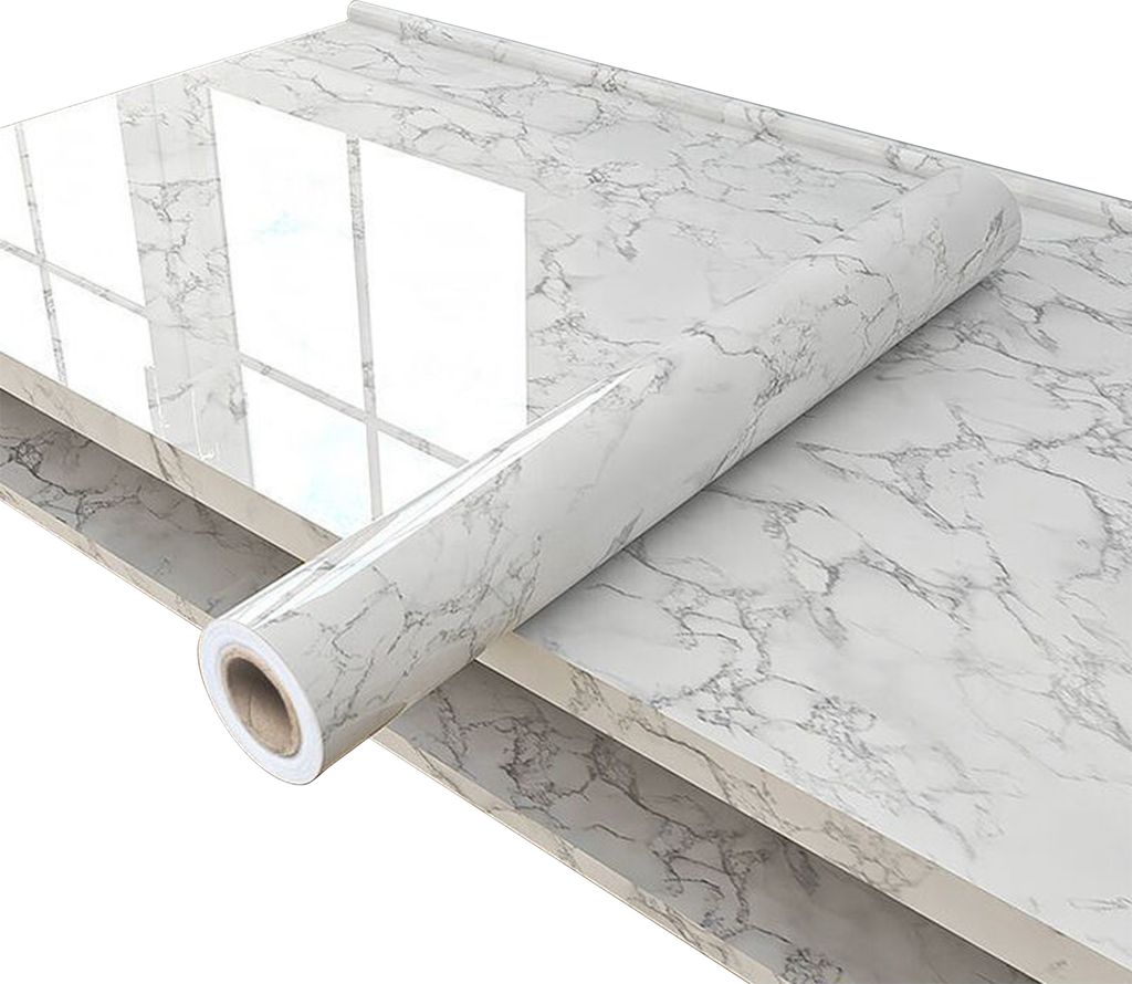 Selbstklebende Aufkleber Marmor Küche Wasserdicht Ölbeständig Schrank Renovierung Tapete 80cm breit * 3m lang