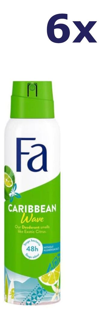6x Fa Deospray – Caribbean Lemon 150 ml Produktbild 