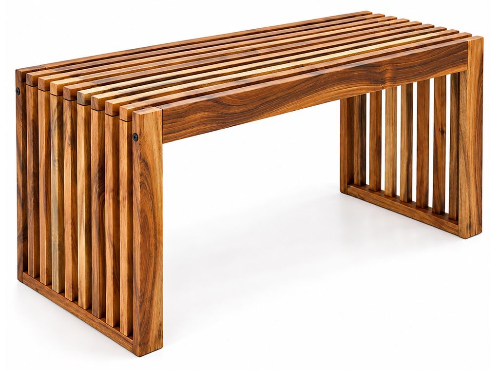 Relaxdays, banco, madera de acacia aceitada, dimensiones: Imagen del producto  Imagen generada por IA