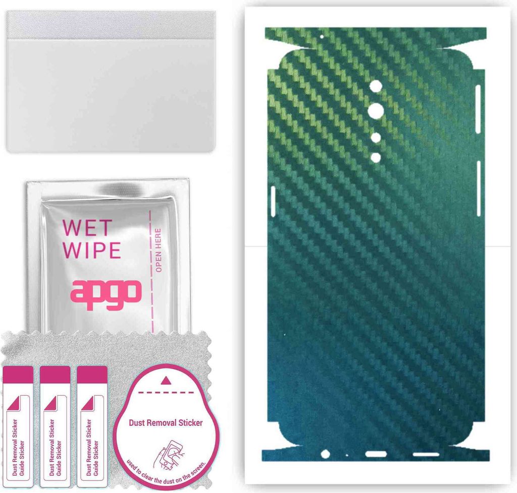 apgo Rückseite + Seiten Schutzfolie, Skin, kompatibel mit Oppo Reno Z, Hinten Displayschutzfolie aus Vinylfolie, kratzfest, einfache Montage - Koh...