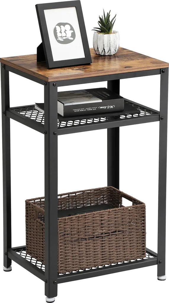 Meuble d'Appoint Anti-Chute et Stable - Table Haute Style Industriel