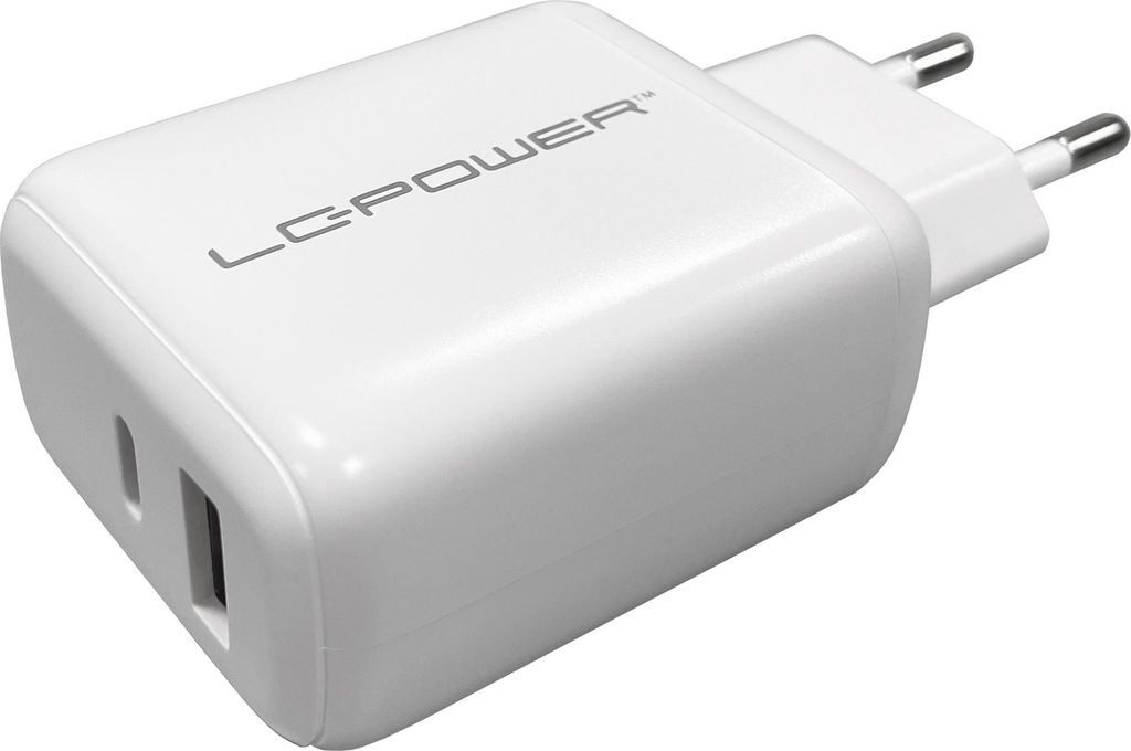 LC-Power Charger USB-C/USB-A 45W LC-GAN-45 Weiß Produktbild 