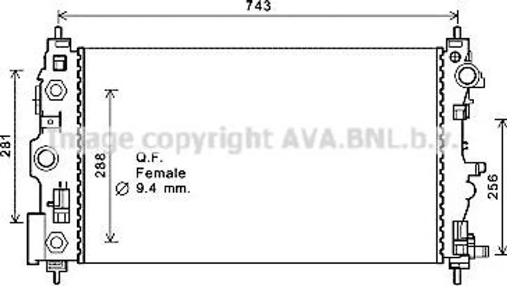Radiateur de refroidissement moteur pour Chevrolet Cruze et Orlando CT2046
