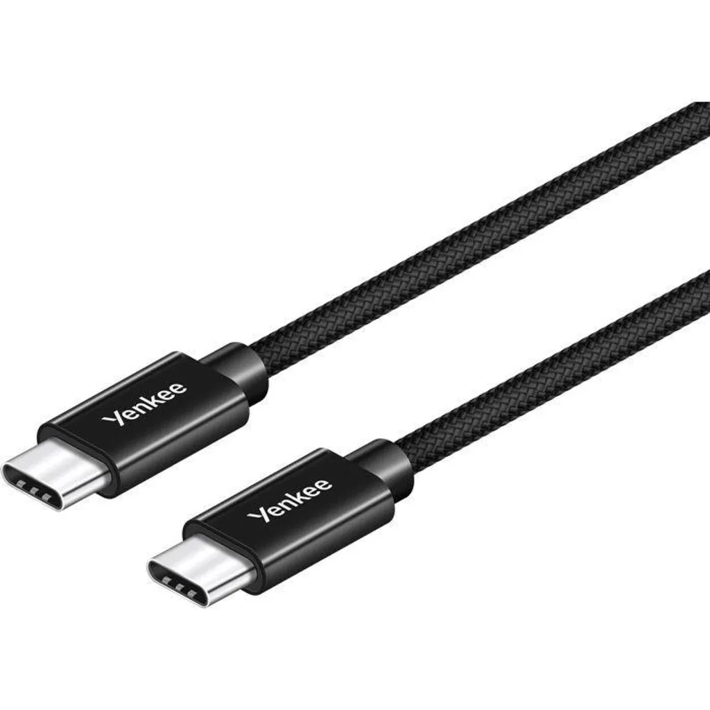 Cavo YENKEE YCU C02 BK USB-C a USB-C 0,2m: Ricarica Rapida 60W per Powerbank