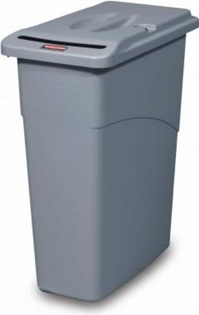 RUBBERMAID Slim Jim Confidential Combo Grau aus Polyethylen mit Deckel