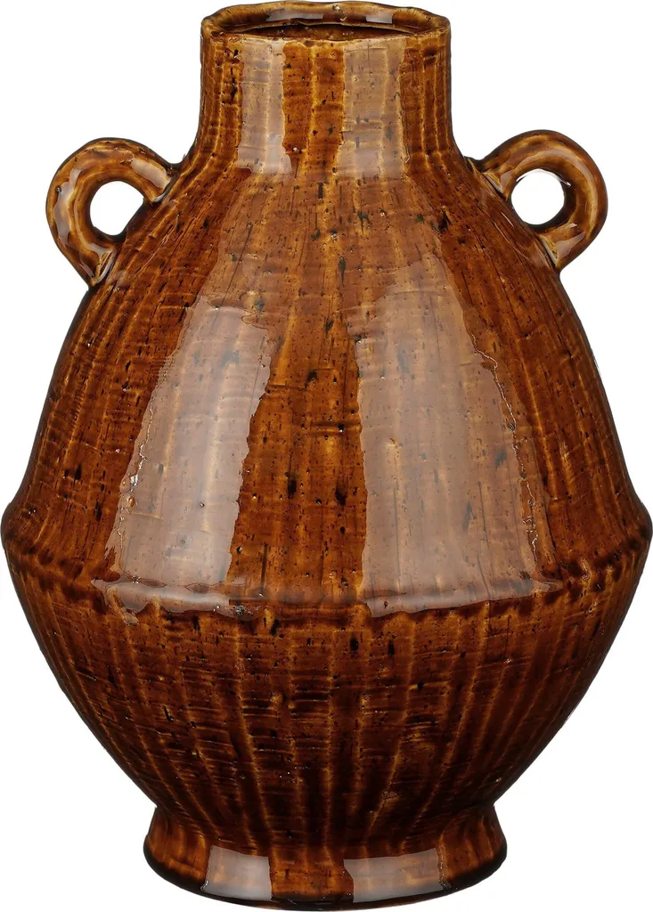 Mica Decorations Vase Elena en Céramique Marron H34 x D26 cm Design